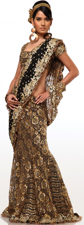 Modern style saris are available at many places